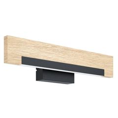 Φωτιστικό Απλίκα Επιτοίχια L440xA75xH105mm Led 1x9,6w 1050lm Warm White Μαύρο-Ξύλο Eglo Camacho 99294