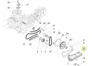 Καπάκι Κάρτερ Λαδιού Aprilia SR Compact GT 125 E5 2021 (EMEA) RP8MD5100 B013437