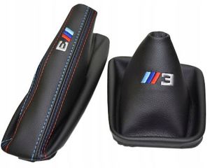 Φυσούνα Λεβιέ και Φυσουνα χειροφρενου - Δερματίνη για BMW E46 E36 M Power Μαύρο