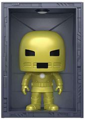 Funko Pop! Deluxe: Marvel Hall of Armor: Iron Man Model 1 Golden Armor (Mettalic) (PX Previews Exclusive) #1035 Bobble-Head Vinyl Figure