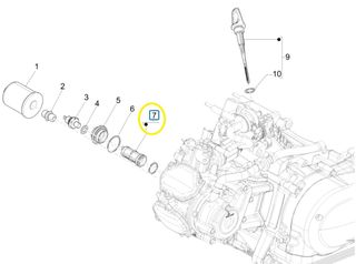 Φίλτρο Λαδιού Σίτα Aprilia SR Compact GT 200 E5 2021 (EMEA) RP8MD B015454