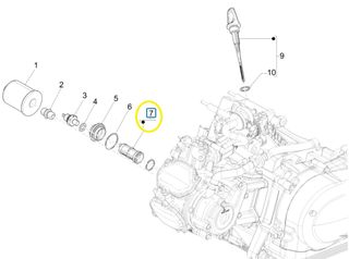 Φίλτρο Λαδιού Σίτα Aprilia SR Compact GT 125 E5 2021 (EMEA) RP8MD5100 B015454
