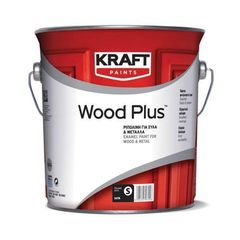 Λαδομπογιά Λευκή Ματ  Wood Plus Kraft 0.75lt