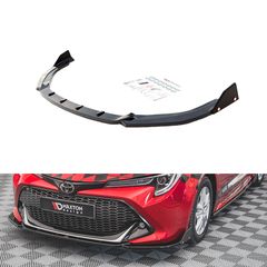 Μπροστινό Spoiler Για Toyota Corolla GR Sport Hatchback XII 2019+ Γυαλιστερό Μαύρο +Flaps Μαύρο Matt Maxton Design 1 Τεμάχιο 