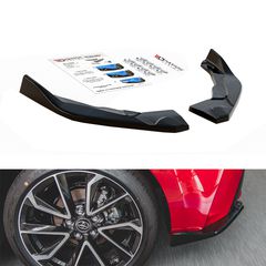 Splitters Πίσω Προφυλακτήρα Δεξιά & Αριστερά Για Toyota Corolla XII Hatchback 2019+ Gloss Black Maxton Design 2 Τεμάχια