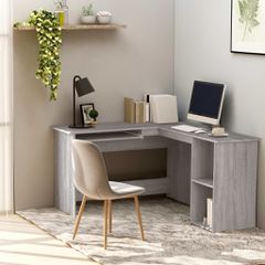 Γραφείο Γωνιακό Γκρι Sonoma 120x140x75 εκ. Επεξεργασμένο Ξύλο 815385
