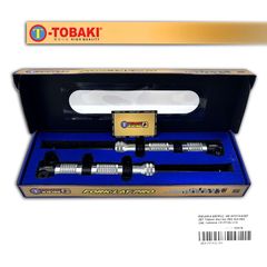 ΚΑΛΑΜΙΑ ΕΜΠΡΟΣ  ΜΕ ΜΠΟΥΚΑΛΕΣ ΣΕΤ TOBAKI RACING PRO ΓΙΑ ΧΑΜΗΛΩΜΑ (-4CM)  ΜΑΥΡΕΣ CNC YAMAHA CRYPTON X135