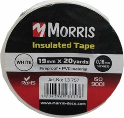 Morris 13757 - Μονωτική Ταινία Iso 9001 White 19mm x 18m