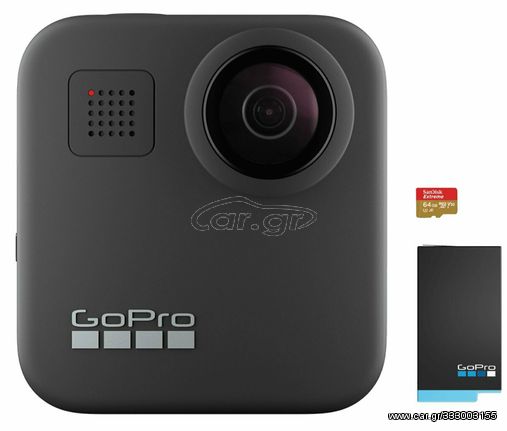 GoPro CHDHZ-202-RX Max Action Camera 5K Λήψης 360° με WiFi Μαύρη με Οθόνη 2"