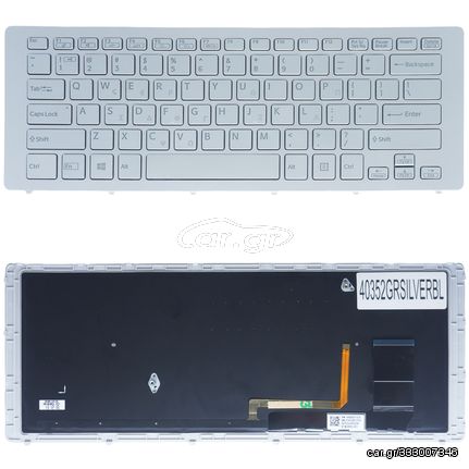 Πληκτρολόγιο Laptop Keyboard για Sony VAIO SVF15N13CGS SVF15N14CXS SVF15N17CBS SVF15N17CG SVF15N17CLS SVF15N17CXS SVF15N17SG SVF15N17SN SVF15N18PG  (Κωδ.40352GRSILVERBL)