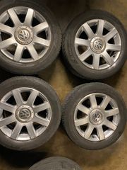 VW GOLF ΖΑΝΤΟΛΑΣΤΙΧΑ ΓΝΗΣΙΑ 6,5Χ16 5Χ112Κ ΕΤ 45 ΜΕ 205/55R16 MATADOR DOT2019 ΤΕΤΡΑΔΑ