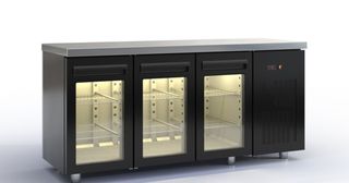 ΠΡΟΣΦΟΡΑ!!! PSM18060GL/BLC Ψυγείο πάγκος συντήρησης 180X60X87cm μαύρο με 3 κρυστάλλινες πόρτες GN