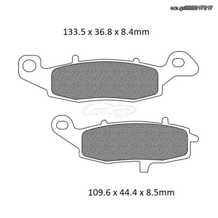 Τακάκια Σετ NEWFREN Για KAWASAKI KLR 650cc (KL650C) 1994 1995 1996 1997 1998 1999 2000 2001 2002 2003 2004