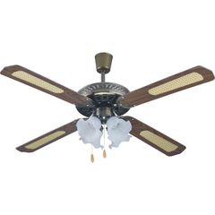Primo PRCF-80279 Ανεμιστήρας Οροφής 52'' 130εκ. 4Φώτα 4Φτερά Καφέ