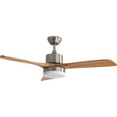 Ανεμιστήρας Οροφής PRCF-80442 Primo 52'' 130εκ. Με Τηλεχειριστήριο 1 Φως LED 3 Φτερά Καφέ-Inox