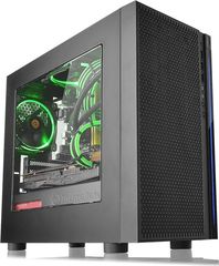 Thermaltake Pc Case Micro Tower Versa H18, 398x205x439mm, 1x fan, μαύρο - (CA-1J4-00S1WN-00)