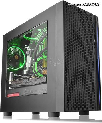 Thermaltake Pc Case Micro Tower Versa H18, 398x205x439mm, 1x fan, μαύρο - (CA-1J4-00S1WN-00)