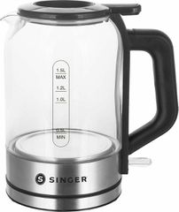 Singer SWK-15010 Μαύρος Βραστήρας 1.5lt 2200W