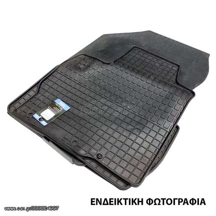 Citroen C - Crosser (2007+) / Peugeot 4007 (2007-2013) λαστιχένια μαύρα πατάκια Petex - 4τμχ