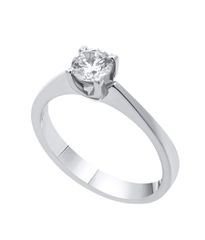 Δαχτυλίδι σε λευκό χρυσό Κ14 μονόπετρο 30153