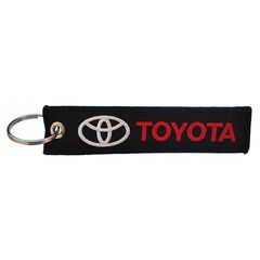 Υφασμάτινο κεντητό μπρελόκ με λογότυπο Toyota μαύρο