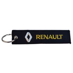 Υφασμάτινο κεντητό μπρελόκ με λογότυπο Renault μαύρο