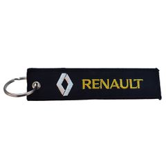 Υφασμάτινο κεντητό μπρελόκ με λογότυπο Renault μαύρο