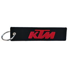 Υφασμάτινο κεντητό μπρελόκ με λογότυπο KTM μαύρο
