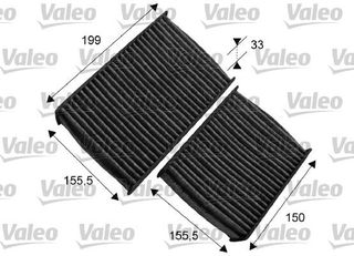 ΦΙΛΤΡΟ ΚΑΜΠΙΝΑΣ CITROEN C3 ΙΙ - DS3 - PEUGEOT 207 + ΑΝΘΡΑΚΑ - 715557
