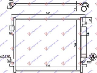 Ψυγειο A/C 1.2 Dig Βενζινη - 1.5 Dci Πετρελαιο (490x385x12) Nissan Note 13- - 582006410