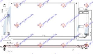 Ψυγειο A/C (645x332x16) 10-13 Nissan Leaf 11-17 - 582506400