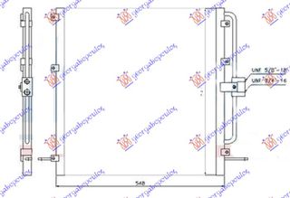 Ψυγειο A/C 4.0-4.6i V8 Βενζινη - 2.5TD Πετρελαιο (548x547x22) Land Rover Discovery 93-02 - 690606410