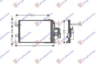 Ψυγειο A/C 04- (55x38x1.6) Opel Combo 00-12 - 028606420