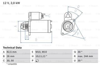 Μίζα BOSCH 0986017260