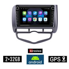 HONDA JAZZ (2002-2008) CLIMA Android οθόνη αυτοκίνητου 2GB με GPS WI-FI (ηχοσύστημα αφής 8" ιντσών OEM Youtube Playstore MP3 USB Radio Bluetooth Mirrorlink εργοστασιακή, 4x60W, Navi)