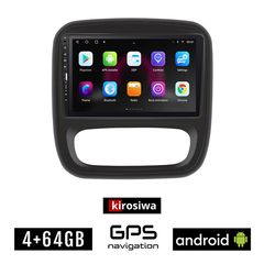 OPEL VIVARO (2014 - 2020) Android οθόνη αυτοκίνητου 4GB με GPS WI-FI (ηχοσύστημα αφής 9" ιντσών OEM Youtube Playstore MP3 USB Radio Bluetooth Mirrorlink εργοστασιακή, 4x60W, Navi)