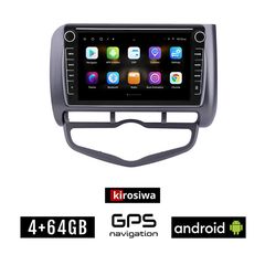 HONDA JAZZ (2002-2008) CLIMA Android οθόνη αυτοκίνητου 4GB με GPS WI-FI (ηχοσύστημα αφής 8" ιντσών OEM Youtube Playstore MP3 USB Radio Bluetooth Mirrorlink εργοστασιακή, 4x60W, Navi)