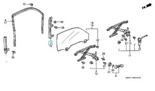 ΟΔΗΓΟΣ ΔΕΞΙΟΥ ΤΖΑΜΙΟΥ HONDA CRX '88- '91 (72230SH2000) 