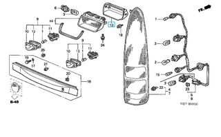 ΚΑΠΑΚΙ ΤΡΙΤΟΥ ΣΤΟΠ HONDA HR-V '00-'05 (34271S2G003)