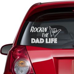 Αυτοκόλλητο αυτοκινήτου - Rocking the dad life-18cm x 10cm