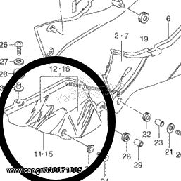 Καπάκι πλαισίου αριστερό λευκό Suzuki GSXR1100 1993