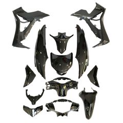 Κουστούμι σετ πλαστικών Honda Supra X 125 Helmin μαύρο