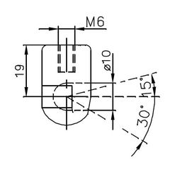 Άκρο αμορτισέρ μπαγκάζ M26045 (1τμχ) - 001-18507 - M26045