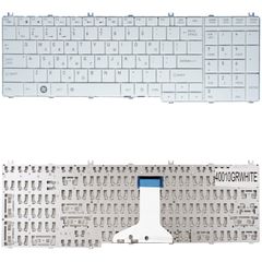 Πληκτρολόγιο Ελληνικό - Greek Laptop Keyboard για Toshiba Satellite L655-1CJ L750 c660-1xc PCS1LE-01F007G5 GR White (Κωδ.40010GRWHITE)