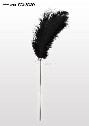 Πολυτελές Μεταλλικό φτερό Γαργαλήματος  - Luxury Feather Tickler Black