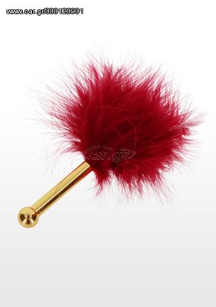 Πολυτελές Φτερό Γαργαλήματος - Luxury Feather Tickler Κοκκινο-Χρυσό