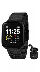 Sector S-04 smartwatch με μαύρο μπρασελέ R3253158004 + ΔΩΡΟ ασύρματα ακουστικά