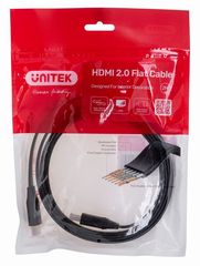 UNITEK HDMI CABLE 2.0 4K60HZ,FLAT,2M,C11063BK-2M