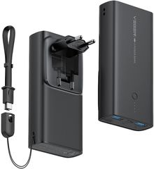Veger ACE100 Power Bank 10000mAh με 2xUSB-A & USB-C - Μαύρο