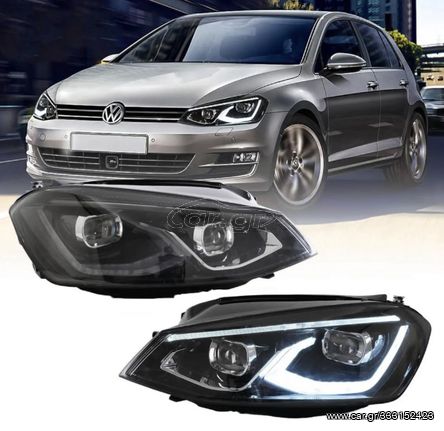 ΦΑΝΑΡΙΑ ΕΜΠΡΟΣ Headlights Full Led Vw Golf VΙI (7) 12-17 Mk8 Golf Design dynamic 